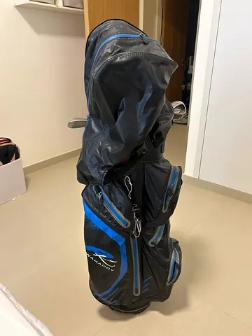Pawakaddy -style Golf Stand Bag with left handed  Clubs - Good Condition