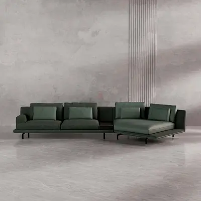 Corner sectional sofa - modern L-shaped 4-seater (sketch shown)