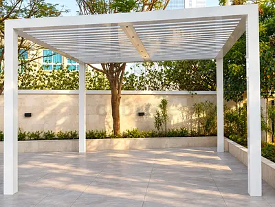 White Outdoor Pergola / Garden Shade Structure