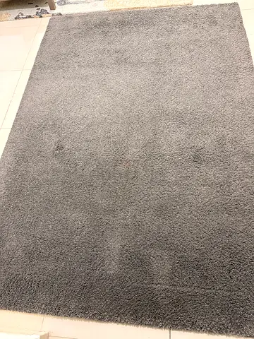 Grey Shaggy Area Rug - Good Condition