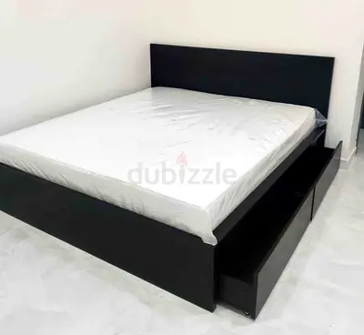 Ikea Malm bed with mattress queen size