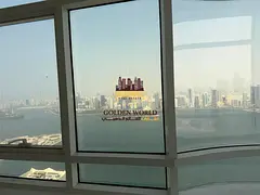 For rent in Al Majaz 3: 2-bedroom apartment with a living room for AED 51,000 annually. Includes 1 m