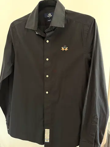 La Martina Men’s Black Slim Fit Shirt – Size S – Excellent Condition