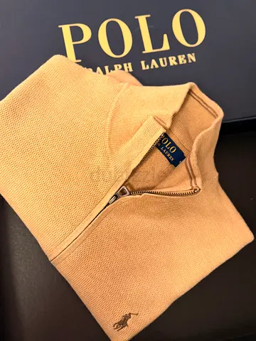 Mesh-knit cotton quarter-zip jumper polo Ralph Lauren, size M, regular fit.