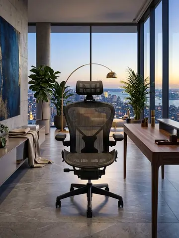 Herman Miller Aeron Office Chair Fully Options With Headrest Excellent Condition