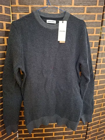 JACK & JONES mens GLOBE KNIT Sweater