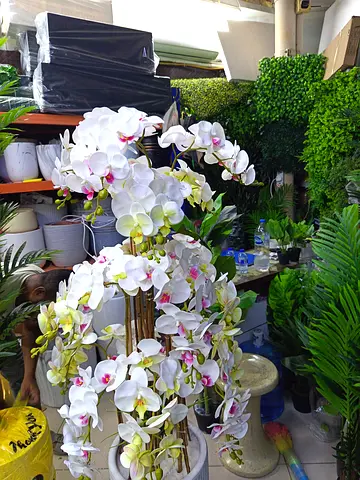 Large Artificial White Orchid Arrangement with Multiple Stems