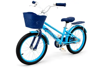 Kids Bicycle with Basket & Rear Seat | Blue | Ready to Ride