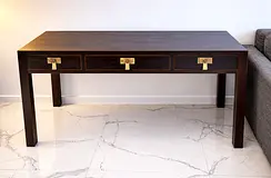 Dark Wood Desk 140cm | 3 Drawers | Moving Sale