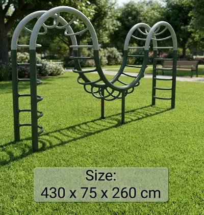 Used Outdoor Playground Climbing Frame / Monkey Bars - 430 x 75 x 260 cm