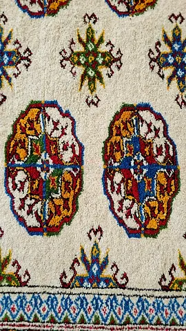 Vintage Soviet-Era Turkmen Yomud/Yomut Hand-Knotted Carpet – Original USSR Label & Seals – 410 × 301
