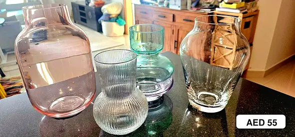 4 Decorative Flower Vases