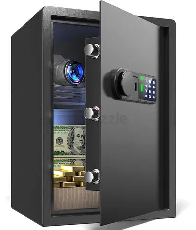 Safe Box Touch Screen with Silent Mode, Backlit Keypad, LED Light, Anti-Rust & Anti-Theft
