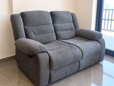 Grey 2-Seater Recliner Sofa – Excellent Condition