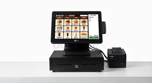 Restaurant POS System with Touchscreen, Cash Drawer & Receipt Printer