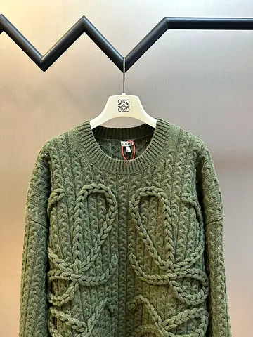 LOEWE Anagram cable knit wool sweater