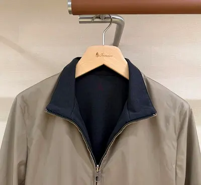 Trimmed bomber jacket