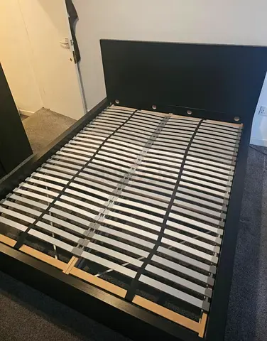 Ikea king size bed with mattress and storage drawers