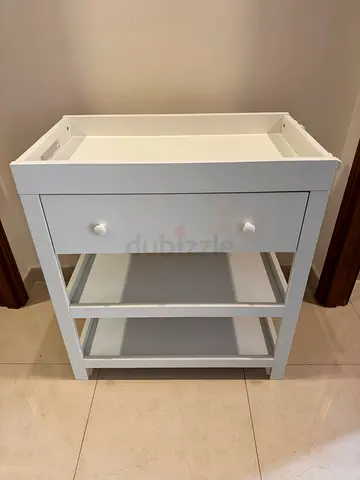 Mamas & Papas White Changing Table with Drawer and Shelves