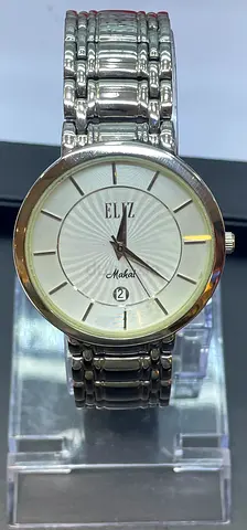 ELIZ Mahat silver wristwatch - stainless steel bracelet, working condition