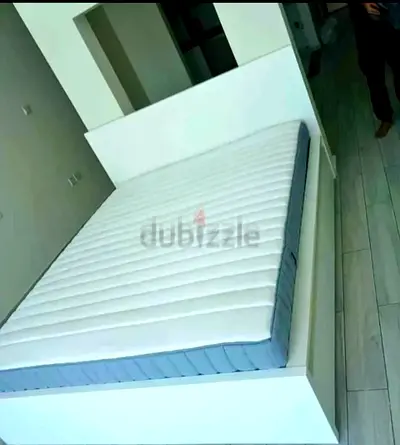 Ikea Queen size bed with mattress and storage drawers