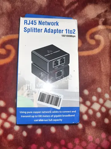 RJ45 Network Splitter Adapter 1 to 2 (100/1000Mbps) - New in Box