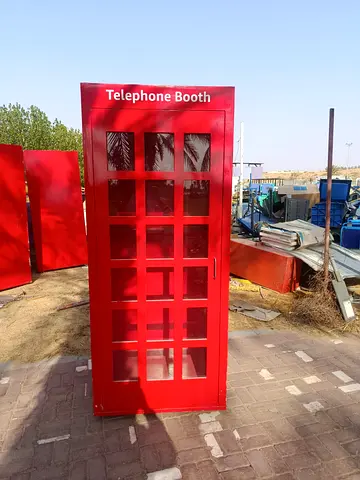 📞 Large Red Steel London Telephone Booth / Privacy Enclosure – Heavy Duty