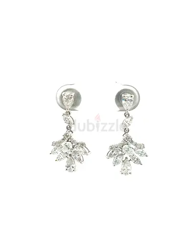 1.72 CT | 10K Gold – Pear & Marquise Diamond Earrings