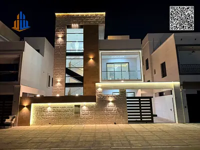 Villa for sale in Al Bahia, Ajman | 6 bedrooms and 3 living rooms | 3 floors | Built-up area 4,920 sq ft | 1.95 million