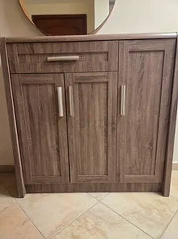 Grey Oak Shoe/Storage Cabinet