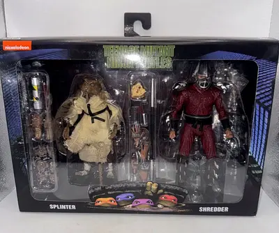 Neca Set of 2 Splinter and Shredder TMNT Original