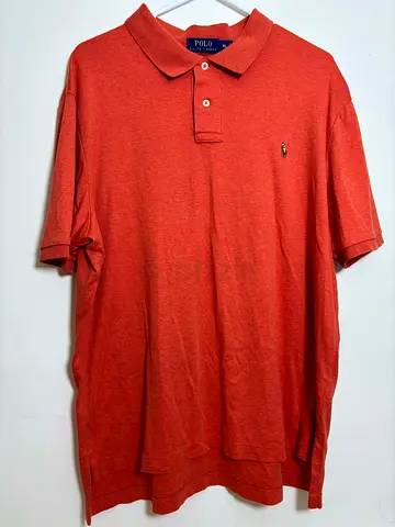 Large XL mens Polo Ralph Lauren RL orange shirt tops collared
