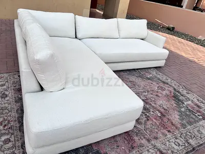 West Elm L Shape Sofa Beige