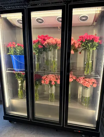 Commercial 3 Door Flower Display Chiller