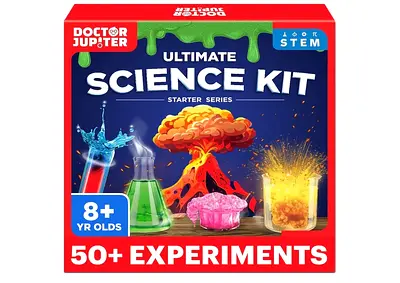 Doctor Jupiter Ultimate Science Kit — 50+ Experiments, Starter STEM Kit (8+)