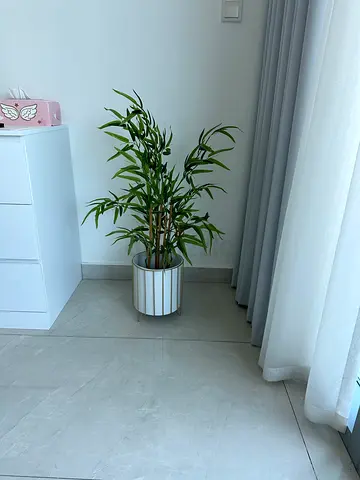 Tall indoor Artificial plant in decorative white planter (ready to use)