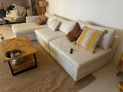 L-shaped Island Sofa from Tribe Off white/light cream