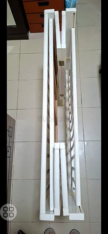 Wooden Moveable Baby Cot with Mattress