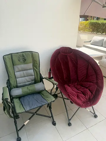 2 camping chairs for sale