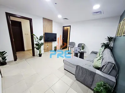 Furnished Large 1bhk Converted to 2 bedrooms | Closed Kitchen | High Floor