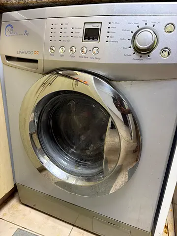 7kg Front Load Daewoo Washing Machine - Silver