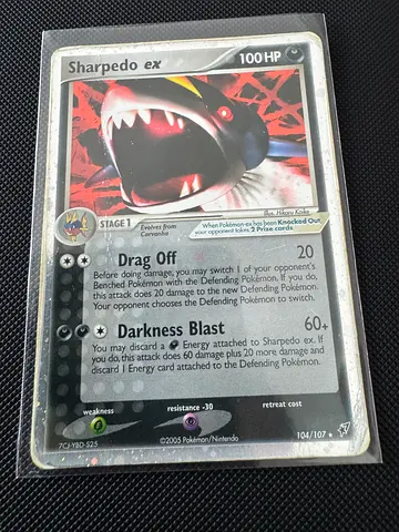 Pokémon SHARPEDO ex Collectible Card - Vintage