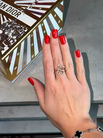 Gold original butterfly Ring 14К