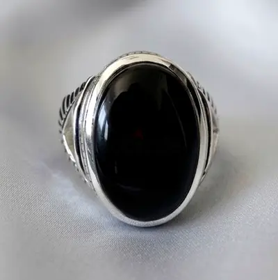 Shifat Al Abd Aqeeq Silver Ring