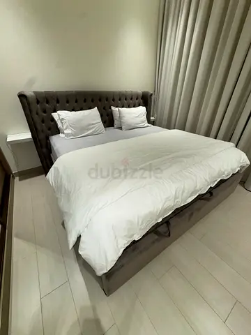 Custom Made Super King upholstered bed with tufted headboard (extra storage option included)
