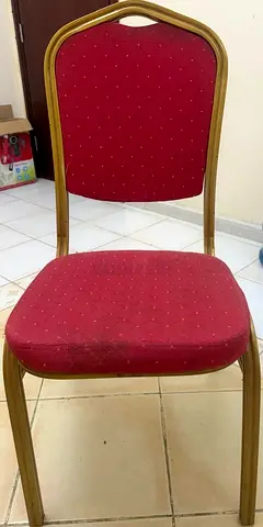 Dining Chairs 6 Pc with Gold Frame - Good Condition