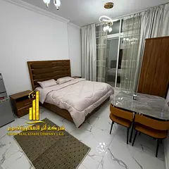 Luxury studio apartment, first occupancy, with a separate kitchen and open balcony. Fully furnished.