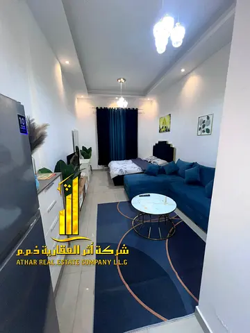 استوديو فاخر ثاني ساكن بمطبخ منفصل مع اطلاله مفتوحه. مفروش بالكامل✨عجمان الروضه. للإيجار الشهري.الإيجار يشمل الفواتير والإنترنت وموقف