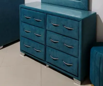 Teal 8-Drawer Dresser / Chest with Mirror (Good Condition)