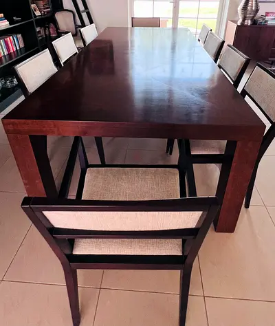 Solid Wood 10-Seater Dining Table – Excellent Condition